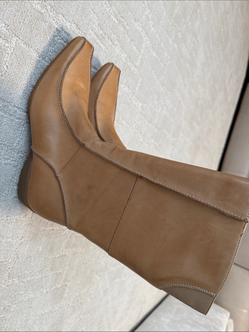Kenneth Cole Reaction Tan Leather Knee Boots - Picture 2 of 8